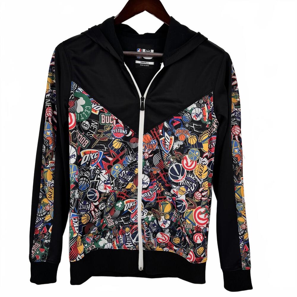 NBA Teams Jacket Mens Small AOP Color Basketball Ultra Game Full Zip Hoodie